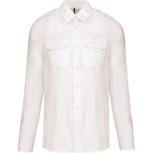 Kariban Herenpilootoverhemd lange mouwen K505 - White - 4XL