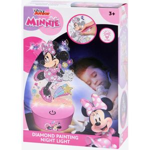 Disney Minnie Mouse Diamond Painting Lamp - Nachtlamp Knutselen - Diamond Painting voor Kids - Jongens & Meisjes - Disney Minnie & Mickey Mouse - Versier je eigen Nacht Lampje - DiamondPainting Nightlight - Knutselen & Creatief Speelgoed - Cadeau