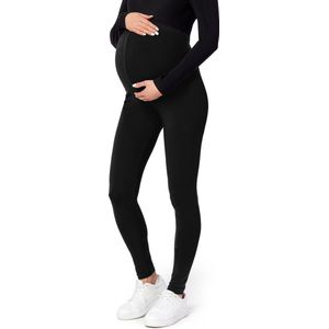 Be Mammy BE-Leggings-02 Dames Zwangerschapsleggings - Lang - Viscose - Elasthan - Zwart - S