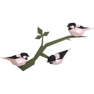 3D Papercraft - Birds (pink)