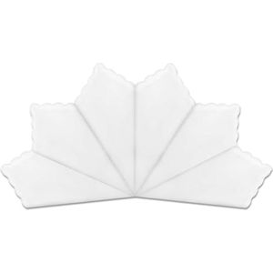 6 stuks katoenen zakdoeken voor borduurwerk en tie-dye, zachte witte zakdoeken voor dagelijks gebruik en feesten