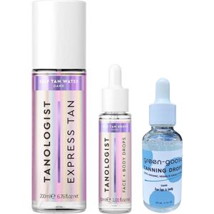 Tanologist Tanning Pakket - Tanning Water - Tanning Drops - Dark - 3-delig - duurzaam - vegan - natuurlijke bruiner
