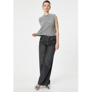 Ronde kraag Haar Vlecht Sweater