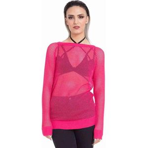 Jawbreaker - Pink Mesh Sweater/trui - S - Roze