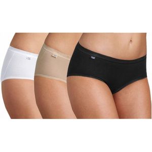 Sloggi - Basic Midi - Dames Slip - Zwart - Set van 4 stuks