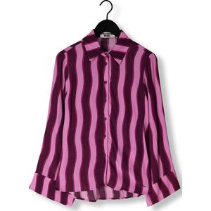 Colourful Rebel Tia Stripes Kimono Sleeve Blouse Dames - Jurken - Kleedje - Paars - Maat XS