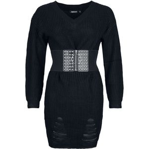 Jawbreaker Ripped Knitted Mini Dames Korte jurk - zwart - XS