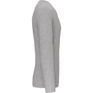 Kariban T-shirt ronde hals lange mouwen K3016 - Light grey heather - XL