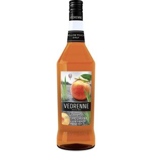 Perzik limonadesiroop - perziksiroop ranja - siroop zonder kleurstof van Vedrenne - zeer geschikt voor Sodastream / sodamaker / cadeautip / cocktails