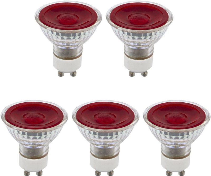 SPL - GU10 LED Lamp - Rood - Dimbaar - 5W - 5 Stuks