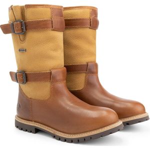 Travelin' Sweden Dames Outdoorlaarzen - Waterdicht en Ademend - Wol gevoerde wandellaars - Cognac Leer
