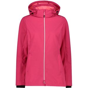 CMP - Dames softshelljas met afneembare capuchon, fuchsia, 42