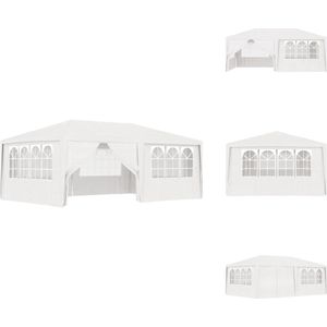 vidaXL Partytent - Partytenten - Feesttent - Feesttenten - Partytent met zijwanden professioneel 90 g/m² 4x6 m wit