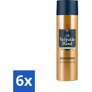 6 x Vergulde Hand Scheerschuim 250 ml - Scheerschuim - Scheerproduct - Scheerbeurt - Glad Scheerresultaat - Scheergel