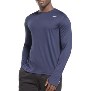 Reebok - TRAIN LS TECH TEE - Sportshirt - Navy - Polyester
