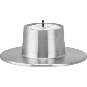 Ester & Erik | Outdoor Candle Holder Small Silver | Incl. Candle | Incl. Candle extinguishers | Luxury