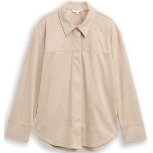 TOM TAILOR - Blouse - Taupe - Klassieke Blouse - Lange Mouw