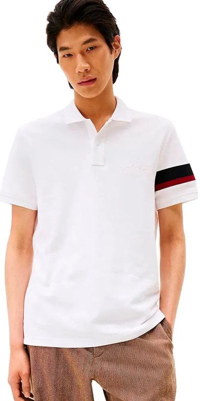 Tommy Hilfiger Rwb Regular Fit Korte Mouw Poloshirt Wit S Man