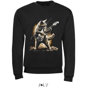 SweatShirt 2-140 Kat speelt Gitaar