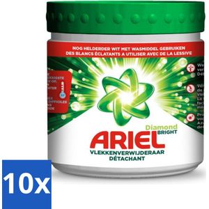 10 x Ariel Vlekverwijderaar Diamond Bright Witte Was 500 gr - Wasmiddel - Reinigingskracht