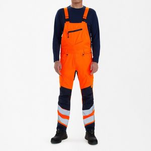 Engel Safety Amerikaanse overall met 2-weg stretch 3544-314 - Hi-vis Orange / Blue Ink - 32