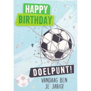 Depesche - Kinderkaart met de tekst ""Happy Birthday - Doelpunt! - Vandaag ..."" - mot. 051