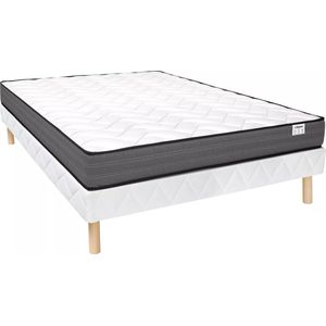 Vente-unique Set 140 x 190 cm bedbodem + matras met pocketveren - AMBRACIE van YSMÉE L 190 cm x H 31 cm x D 140 cm