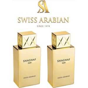Swiss Arabian Shaghaf Oud - 2 Stuks -  eau de parfum spray 75 ml