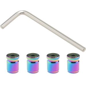 4 Stuks Universele Anti-Diefstal Ventieldoppen voor Auto, Bus, Truck, SUV, Motorfiets en Fiets - Roestvrij Staal Met Sleutel