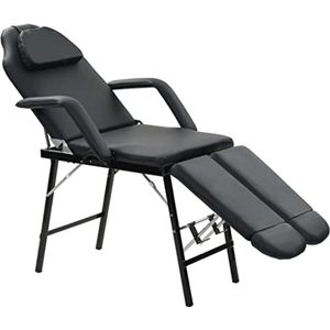 vidaXL Facial Chair Portable Leatherette Black Treat Massage Chair