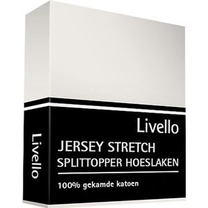 Livello Hoeslaken Jersey splittopper Offwhite 140x200/210