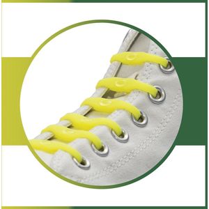 Shoeps elastische veters - Sunshine Alert- Geel groen - 14 stuks