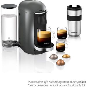 Krups Nespresso Vertuo Plus Deluxe XN900T10 - Koffiecupmachine - Titanium