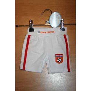 Voetbal shorts wit Goal! maat 86