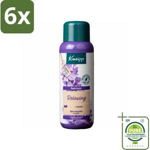 Kneipp - Badschuim - Lavendel - Bloemige geur - 400 ml - Voordeelverpakking - 6 stuks - Badschuim lavendel - Ontspannend bad