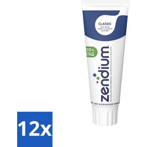 12 x Zendium Tandpasta Classic 75 ml - Tandpasta - Zendium - Natuurlijke Enzymen - Fluoride - Tandvlees