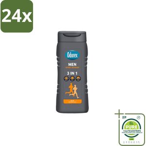 Odorex – Douchegel – For Men Sport Refresh – 300 ml - Voordeelverpakking - 24 stuks - Douchegel voor mannen - Sportieve douchegel
