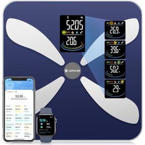 Digitale Lichaamsvetweegschaal met Spiermassa Analyse, Groot Display en 15 Metingen