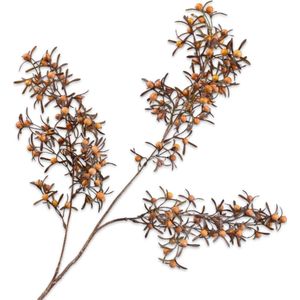 Silk-ka Kunstbloem-Zijde Bessentak Oranje 86 cm