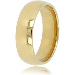 My Bendel Gladde stapelring goudkleurig 6 mm - Glade goudkleurige aanschuifring - Met luxe cadeauverpakking