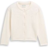 TOM TAILOR - Gebreid Vest - Wit - Lange Mouw - Ronde Hals