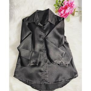 Calla Lily - Overhemd - Zwart Kleur - Maat - 116 sinterklaas kerst cadeau