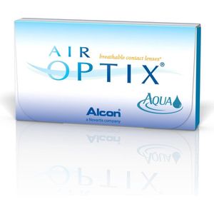 +6.00 - Air Optix® Aqua - 6 pack - Maandlenzen - BC 8.60 - Contactlenzen