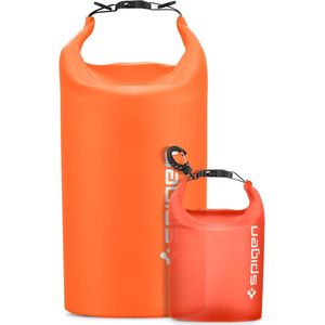 Spigen Aqua Shield Waterdichte Tas Set [20L+2L] Dry Bag Waterdichte Rugzak Pouch voor Strand Zwemmen Camping Varen Kajakken -Sunset Orange