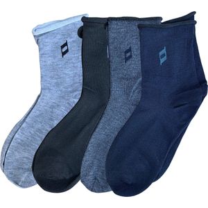 green-goose® Bamboe Diabetes Sokken - Niet knellend - Drukvrij - Zonder Elastaan - Maat 40-43 - 4 Paar - 100% Bamboe - Zwart en Grijs - Zacht, Admenend en Duurzaaam!