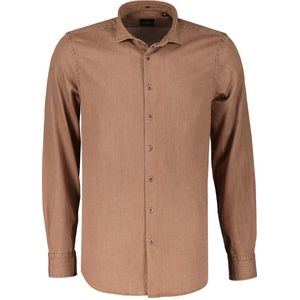 Jac Hensen Overhemd - Modern Fit - Bruin - 3XL Grote Maten