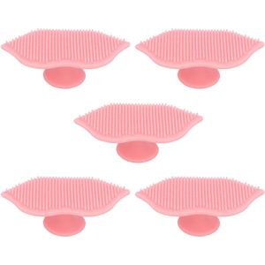 5 stuks siliconen exfoliërende lippenborstels voor neus en lippen - voor een gladder en voller uiterlijk van de lippen
