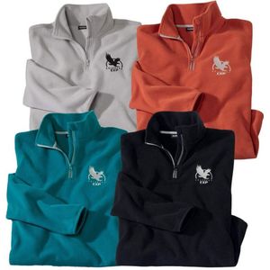 ATLAS FOR MEN - Set van 4 microfleece sweaters - Heren - Verkrijgbaar in grote maten - L