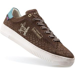 Cruyff Joan Anaconda bruin turquoise sneakers heren (CC243311800)