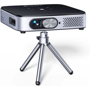 Beamer - Projector - Mini DLP Projector - Oplaadbaar - Android 11.0 - Ultra Short Throw – WIFI & Bluetooth – FHD 1080P Ondersteuning – EU Plug – Zilveren Afwerking